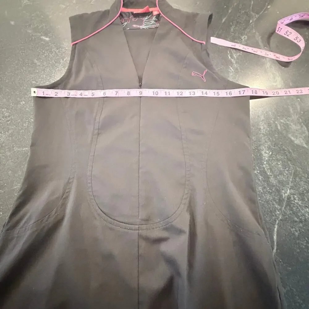 PUMA Golf Black Pink Athletic Dress Large